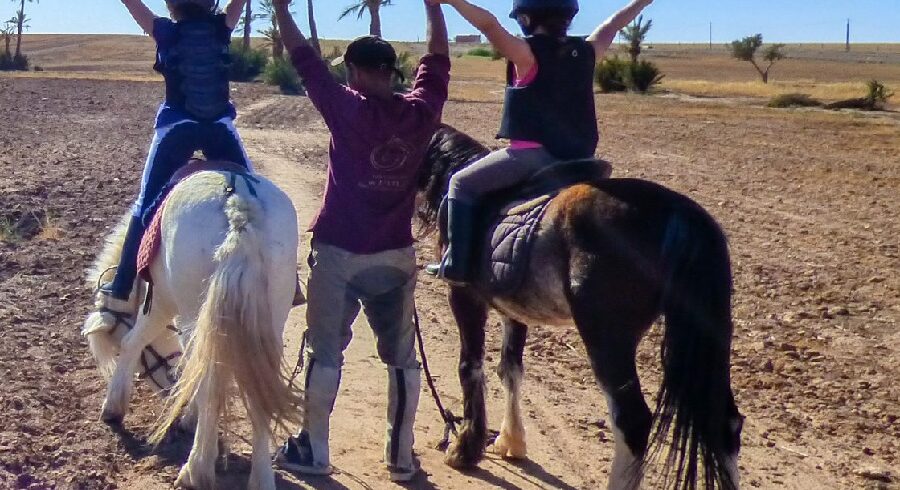 Randonnée à cheval dans le désert et la Palmeraie à Marrakech